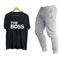 The Boss Summer Wear Cotton T shirts With Double Pockets Trouser Export Quality For Men. 