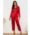 Women’s Silk Satin Nightwear Set – Multiple Colors | Luxury Sleepwear Satin Nightwear, Women’s Silk Pajamas, Pink Nightwear Set, Green Satin Pajamas, Red Luxury Sleepwear, Mehroon Nightwear, Grey Silk Pajamas, Black Satin Sleepwear, Comfortable Night Suit. 