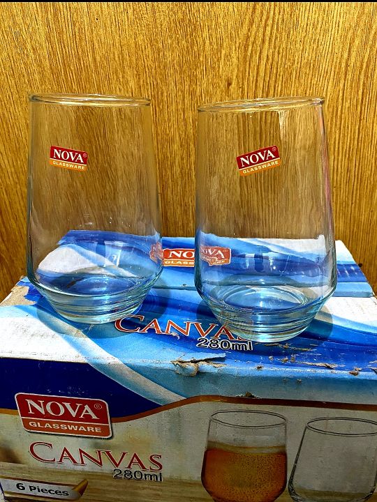 GLASS WATER PACK OF 6 PCS NOVA