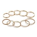 [ZOMI] 10Piece/Set Punk Style Simple Fashion Metal Finger Ring. 