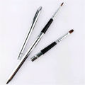 Foldable Silver Lip Makeup Brush Pen Metal Handle Cosmetic Lipstick Applicator Lip Gloss Brush With Protect Cap Maquiagem Tool. 