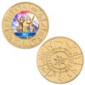 Saint Seiya Japan Anime Gift Sagittarius Aries Libra Scorpio Gold Coin Game Commemorative 24k Coin Toys Kids Gift. 