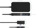 Surface Pro Hub, ICZI USB Mini DP Multiport Adapter with HDMI, DisplayPort, RJ45 Ethernet, USB 3.0, 3.5MM Audio, USB2.0 and DC 5v Charging, Only Compatible with Surface Pro 6, Pro 5, Pro 4. 