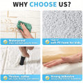 3D Foam Brick Wall Tiles, Self-Adhesive Rubber Mosaic Stickers, Waterproof, Moisture-Proof, Anti-Collision, for Home Decor, Living Room, Bathroom, Kitchen Size 70x77Cm. 