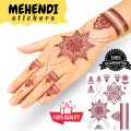 Full Hand Mehndi Stencil Design Full Hand Set | Henna Tattoo Stencil for Women, Girls and Kids | Easy to use in just 4 Steps | Mehandi stickers. 