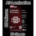 Premier quality laminating film thickness 80Mic Size  A3 (310mmx435mm). 