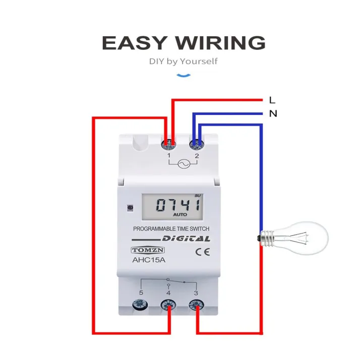 Original Tomzn digital weekly programmable 7 days 12V 220V 30 Ampere ...