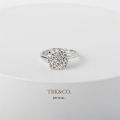 TBK 18K Platinum Plated Cubic Zirconia Promise Ring for Women 1187r. 