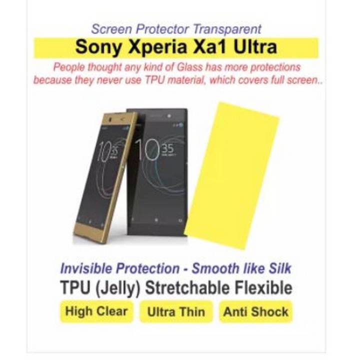 Sony Xperia Xa1 Ultra - Screen Protector - Best Material - TPU (Jelly) - Universal Sheet with cam covered
