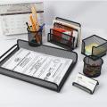 6 Pieces Office Stationery mesh metal desk table organizer set. 