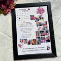 🥰 Best Product 💯 Moon Shaped CUSTOMIZE BIRTHDAY FRAME 24 pics with calender and message of your choice I Customized Photo Frame , Birthday Gift, Anniversary Gift, Wedding Gift, Gift for Friends, Girls,Boys,Fiance,Bestie.. 