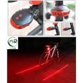 Bicycle 2 Laser light and 5 LED Flashing Lamp Rear Cycling Bicycle Tail Safety Warning Light. 