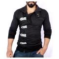 Black Side Zipper Loop Style Detachable Hood Mock FS-4584. 
