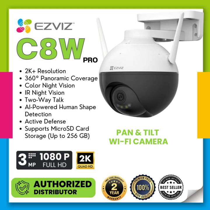 EZVIZ C8W Pro 2K - Pan & Tilt Wi-Fi Camera- 3MP 2k Smart Home Wifi Camera-AI-Powered Human /Vehicle Shape Detection Home Wifi Camera-Color Night Vision Samrt Wifi Camera-360° Panoramic Coverage smart Home Wifi Camera