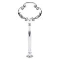 1set 2 3 Tier Cake Plate Stand avy Metal Center Handle Fitting Hardware Rod Shape:Ornate Victoriana Color:Silver  Amount:1 Sets. 