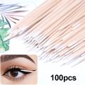 Luxury 【2025 Version】 Tool Makeup Bulk Double Sided Eyeshadow Disposable Batch/100 Pieces Wholesale Mini Portable Brush Sponge Eyeshadow Applicator. 