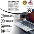Computer Reference Keyboard Shortcut Sticker Adhesive For Windows PC Laptop Desktop. 