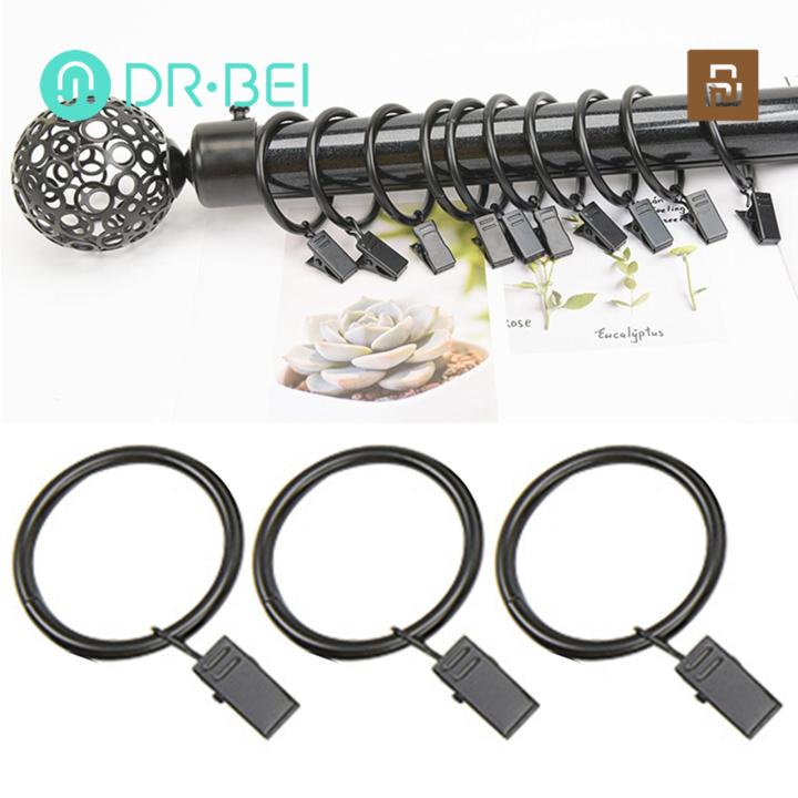 Curtain Hanging Rings 10pcs Strong Metal Curtain Clip Rings Easy to Use Space-saving Load-bearing