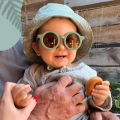 I orean aby oy s Sunglasses Fashion ids ound Frame Eyewear Summer ecoratie Eyeglasses or Eye rotection. 