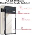 Google Pixel 6 Pro Back Cover Case Armor | PC and TPU | Clear - Black. 