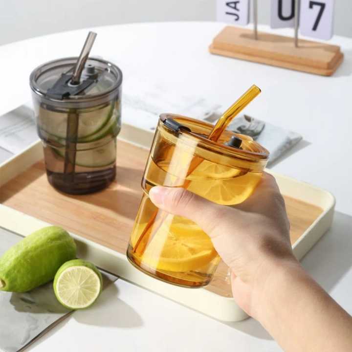 Glass%20Tumbler%20with%20Straw,%20Lid%20&%20Leather%20Sleeve,%20Masson%20Jars%20Slub%20Glass%20Reusable%20Eco%20Friendly%20Glass%20Coffee%20Mug%20Tea%20Mug%20Tumbler%20-%20Image%202