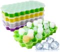 Ice Cube Molds with Lid Flexible Ice Trays BPA Free. 