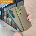 chenyyka For Huawei P40 Lite 5G Case Transparent Frosted Hard Back Cover Lens Camera Protection Phone Case Edge Full Cover Case Fall Protection Sleeve. 