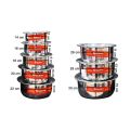 Stainless Steel Milk, Water, More Boiling And cooking Pot 8Pcs set Best For Kitchen. 