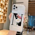 Alphabet Letter Phone Case For iPhone XR 12 11 Pro XS Max X 7 Cases TPU For iPhone 7 6 6S 8 Plus 7Plus SE 2020 Transparent Cover. 