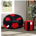 Set of Football Bean Bag with Stool XXXL. 