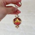 Game Impact Fontaine Sumeru Wanderer Light Pervious Key Chain 7 Element Eye Of Original God Cosplay Toy KeyRing. 