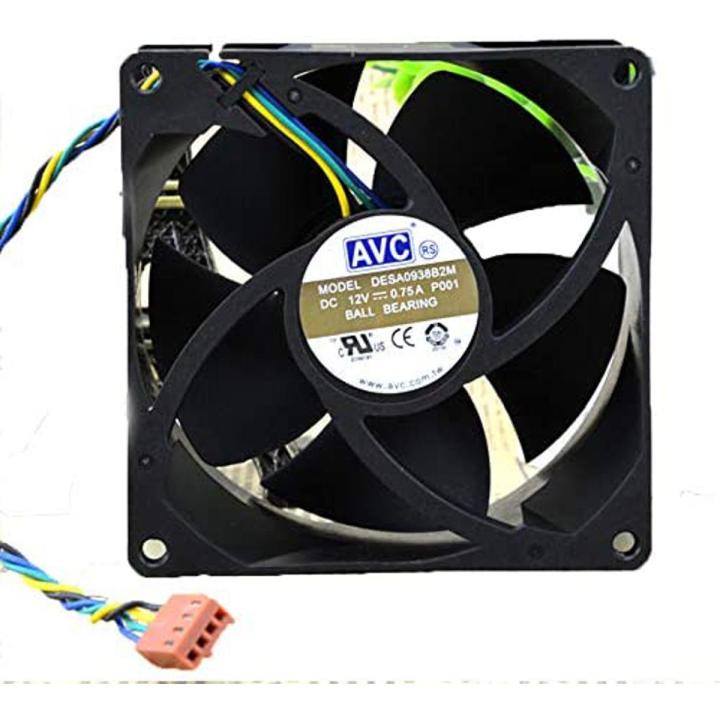 AVC DESA0938B2M P003 Cooling Fan, AVC DESA0938B2M P003 Server Cooler Fan DC 12V 0.75A, PC Server Computer Case Cooling Fan for 92x92x38mm 4-Wires