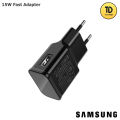 Samsung charger 15 watt fast adapter with cable, USB PD Type-C port for flexible and convenient charging. 