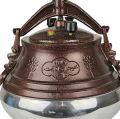 fghani Messi Pressure Cooker – Brown Color – Triple Safety System with 3 Valves & Bypass Valve – Heavy Duty Aluminum – 5L, 8L, 10L, 15L Sizes – Safe & Durable Cooking Pot. 