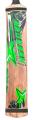 Naqqash Sports - Green Tape Ball Cricket Bat Chemical Toe Guard Best Grip Top & Bottom Threat Binding Full Curve(Saki, German, JD). 