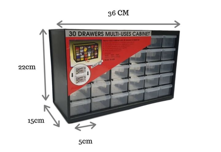 Plastic%2030%20Drawers%20Small%20Parts%20/%20Jewellery%20Storage%20Cabinets,%20Stacks%20Securely%20and%20Can%20Be%20Wall%20Mounted%20(M-30D)%20-%20Image%202