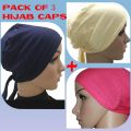 pack of 3 hijab caps/simple hijab cap. 