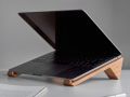 Natural Beach Wood and Oak Wood Laptop Stand Macbook Stand. 
