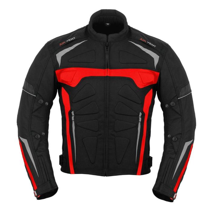 Motorbike Red Jacket Minarat’s  Men Waterproof Textile Biker Armoured CE Cordura