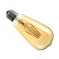 Dimmable E27 4W Edison Retro Vintage Filament ST64 COB LED Bulb Light Lamp Body Color:aurumen Cover Light Color:aurum Yellow (2200K) Voltage:220V. 