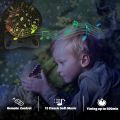 Moredig Night Light Projector, Night Light for Kids  8 Color Changing 12 Songs Toddler Night Light Christmas Gifts for Baby - with Remote and Timer, 360 Degree Rotating -Black. 
