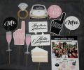 Pack of 24  BRIDAL SHOWER Photo Prop - Wedding PhotoProps (Team Bride & Groom Prop). 
