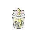 Bubble Tea Enamel Pin Cat Sloth Little Horse Brooch Bag Clothes Lapel Pin Badge Cartoon Animal Jewelry Gift for Kid Friend. 