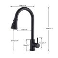 Sink mixer New Black Kitchen Faucet 3-Way Water Outlet Pull Out Sprayer for Kitchen Sink 360 Degree Rotation Mixer Tap. 