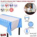 Table Cover For Party Decoration Polka Dot Waterproof Stain Resistant Disposable Covers Table Runner Wrinkle Free Plastic Sheet For Event Decoration Theme Birthday Party Event Decor Wedding Anniversary Baby & Bridal Shower. 