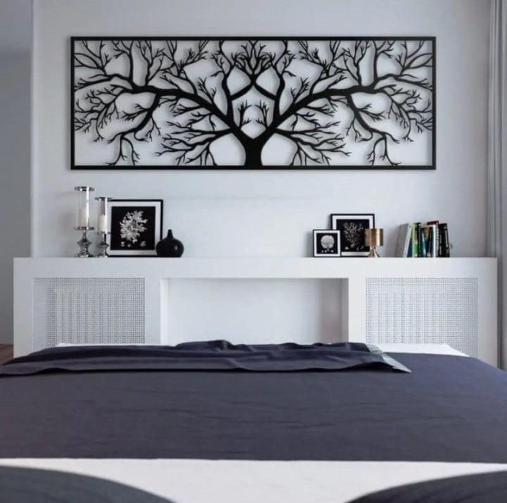 Modern Black Metal Tree Wall Art | Elegant Home Decor Pakistan | Daraz.pk
