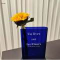 Book Vase Decorative Vase Centerpiece Modern Home Decor Floral Arrangement Table Vase for Wedding, Desktop, Restaurant, Flower Shop, Living Room. 