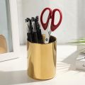 NANLIY Pencil Cup Holder Desk Organizer Gold Pen Pot Pen Holder Container Desktop Stationery Organizer Table Vases Flower Pot. 
