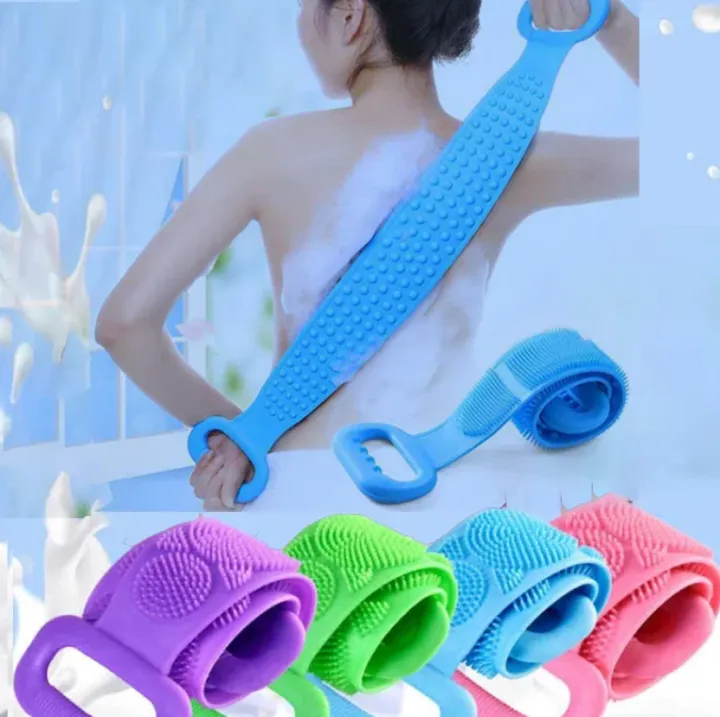 1pc%20Silicone%20Body%20Scrubber%20Bath%20Brush%20Shower%20Exfoliating%20Brush%20Belt%20Back%20Scrub%20Body%20Cleaner%20Cleaning%20Strap%20Bathroom%20Accessories%20-%20Image%202