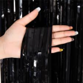 Pack of any 1 Foil Backdrop Fringe Foil Curtain Backdrop For Birthday Decoration size 6 feet × 2.5 feet. 